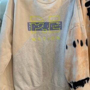 P.E Nation Cream and Gray Women’s Crewneck